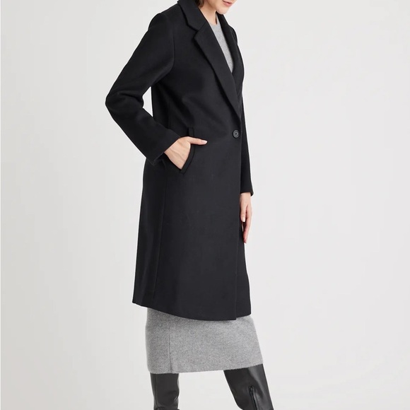 Quince Italian Wool Classic Single-Breasted Coat-Size Medium - Picture 2 of 7